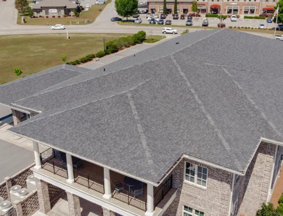 Bulloch First Bank Statesboro, Georgia | Charcoal Black Architectural Asphalt Shingles | Bulloch County Commercial Roofing Solutions | New Construction Commercial Roof